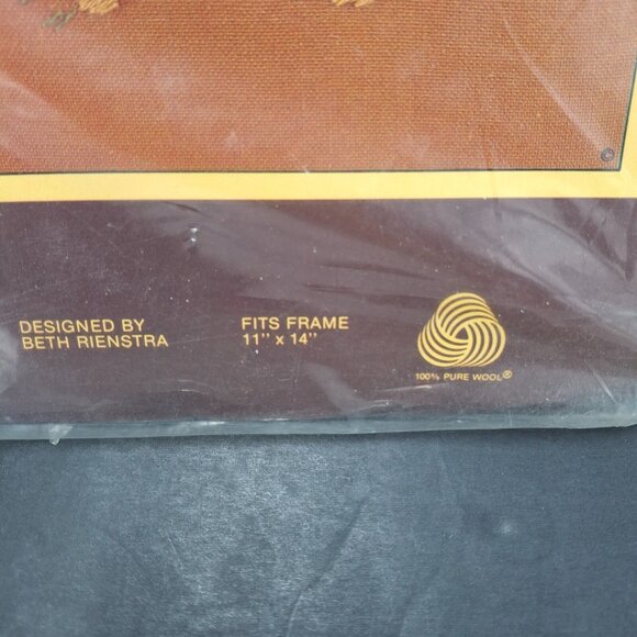 Sunset Stitchery 2552 Rabbits In The Meadow 1984 Crewel Embroidery 11 x 14 Wool - Picture 3 of 12